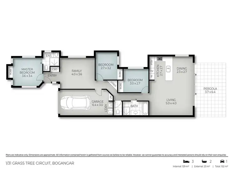 Floorplan of Homely semi-detached listing, 1/31 Grass Tree Circuit, Bogangar NSW 2488