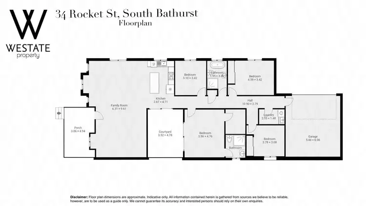 Floorplan of Homely unit listing, 1/34 Rocket Street, South Bathurst NSW 2795
