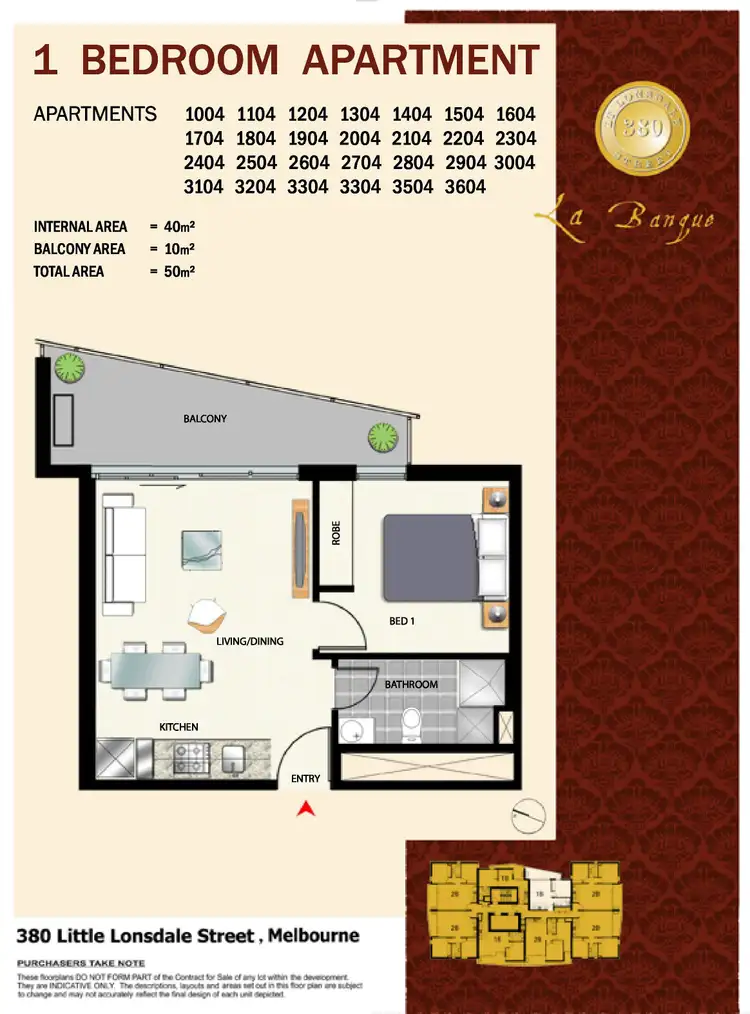 Floorplan of Homely apartment listing, 2304/380 Little Lonsdale Street, Melbourne VIC 3000