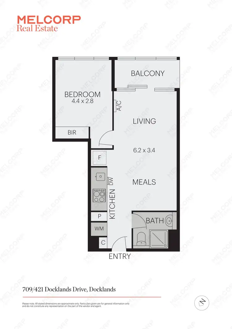 Floorplan of Homely apartment listing, 709/421 Docklands Drive, Docklands VIC 3008