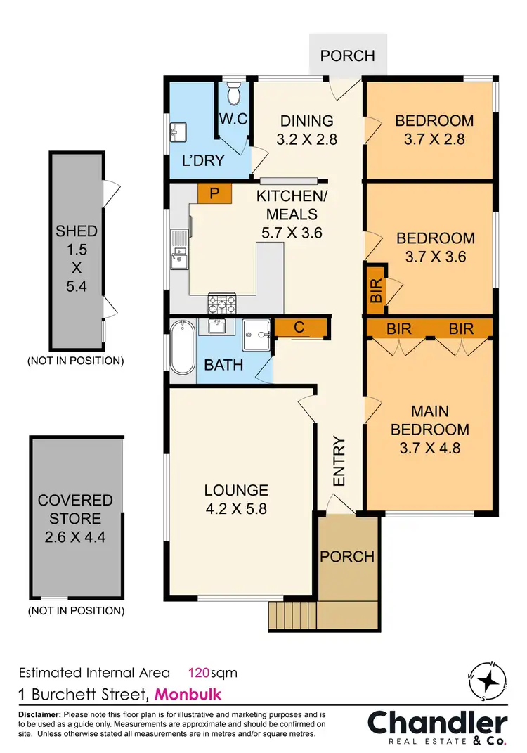 Floorplan of Homely house listing, 1 Burchett Street, Monbulk VIC 3793