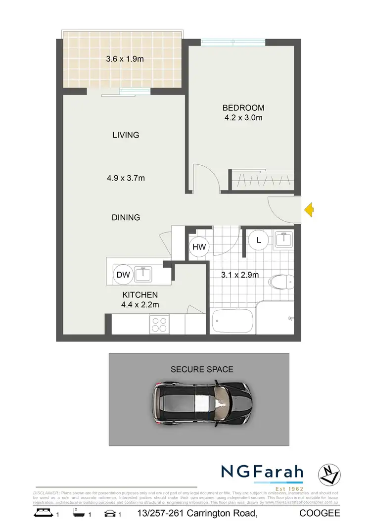 Floorplan of Homely apartment listing, 13/257-261 Carrington Road, Coogee NSW 2034