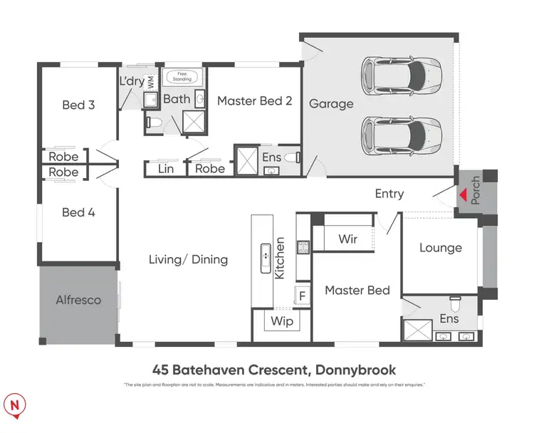 Floorplan of Homely house listing, 45 Batehaven Crescent, Donnybrook VIC 3064
