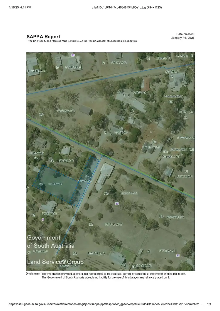 Floorplan of Homely land listing, LOT 63 & 64 Church Street, Mintaro SA 5415