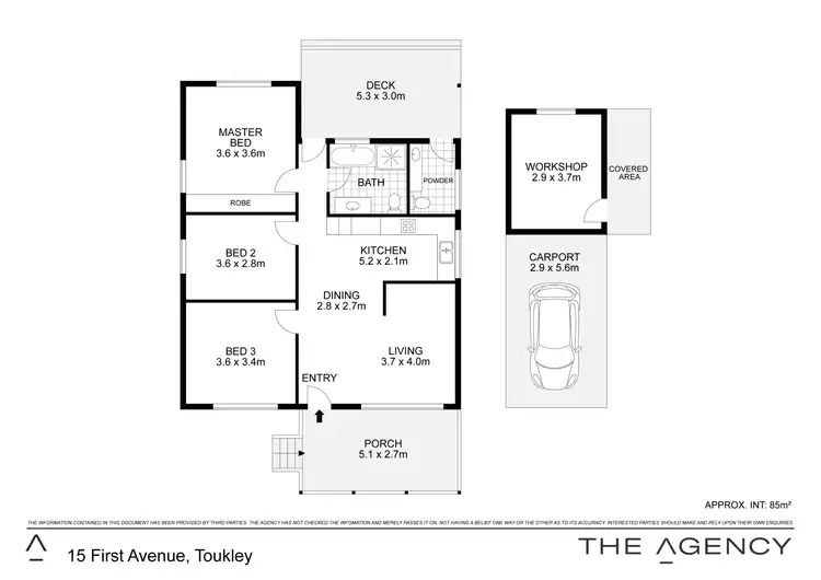 Floorplan of Homely house listing, 15 First Avenue, Toukley NSW 2263
