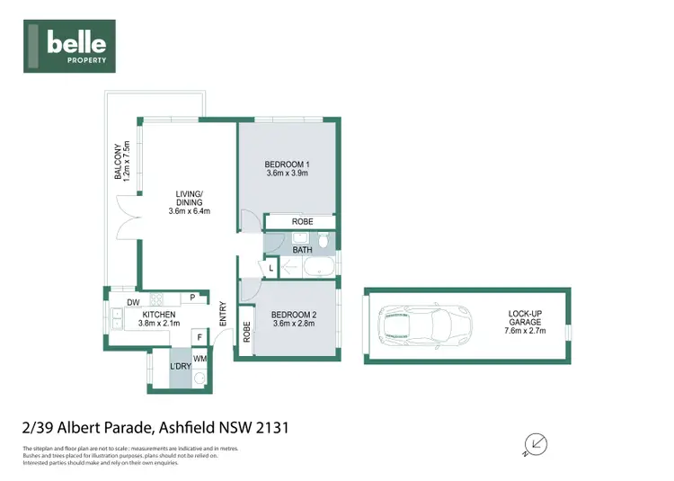 Floorplan of Homely apartment listing, 2/39 Albert Parade, Ashfield NSW 2131