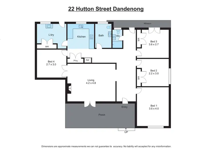 Floorplan of Homely house listing, 22 Hutton Street, Dandenong VIC 3175