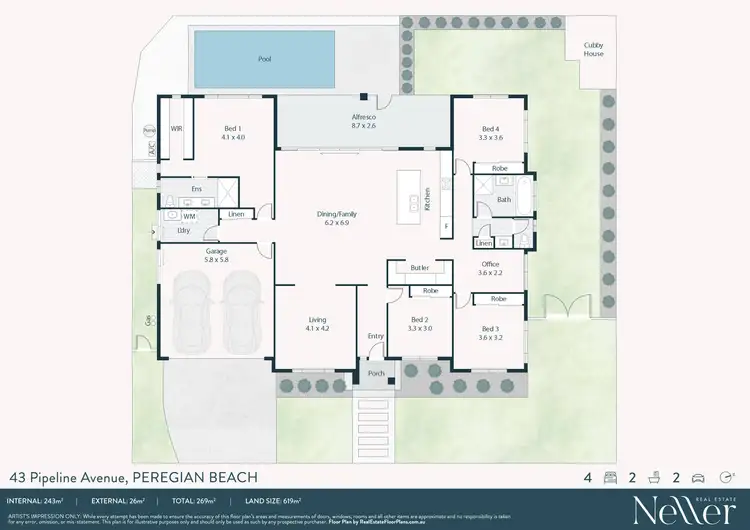 Floorplan of Homely house listing, 43 Pipeline Avenue, Peregian Beach QLD 4573