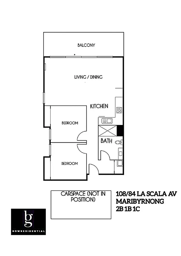 Floorplan of Homely apartment listing, 108/84 La Scala Avenue, Maribyrnong VIC 3032