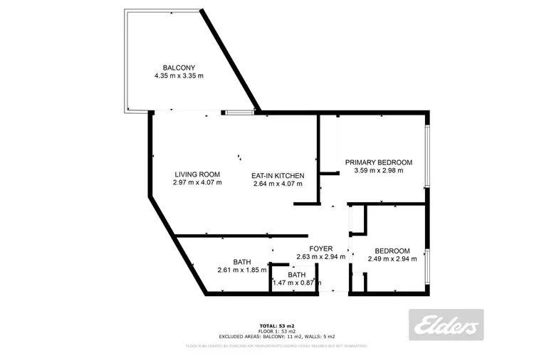 Floorplan of Homely unit listing, 8/40 Esplanade, Tin Can Bay QLD 4580