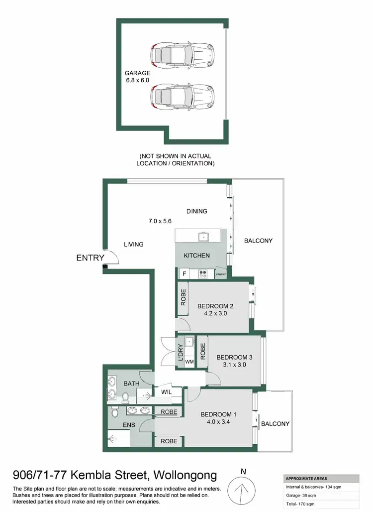 Floorplan of Homely apartment listing, 906/71-77 Kembla Street, Wollongong NSW 2500