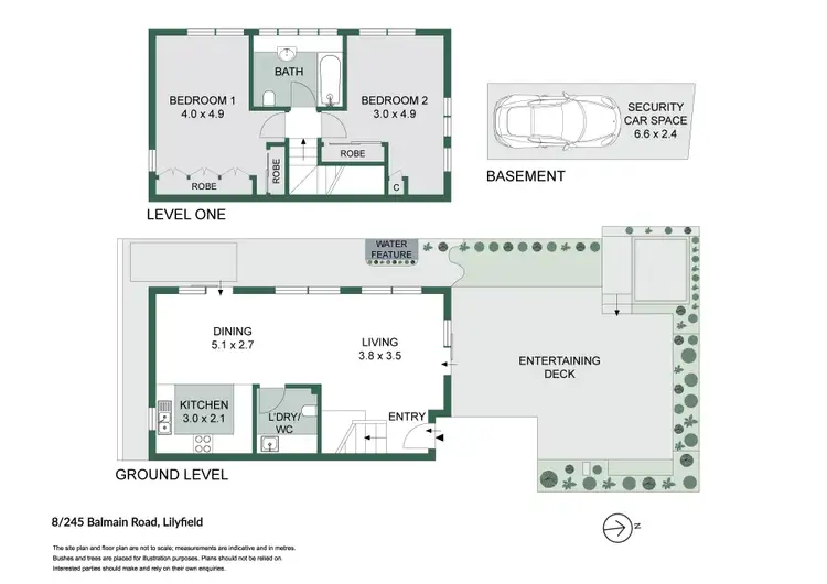 Floorplan of Homely townhouse listing, 8/245 Balmain Road, Lilyfield NSW 2040
