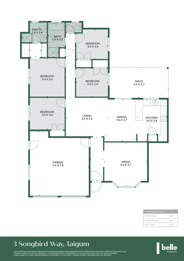 Floorplan of Homely house listing, 3 Songbird Way, Taigum QLD 4018
