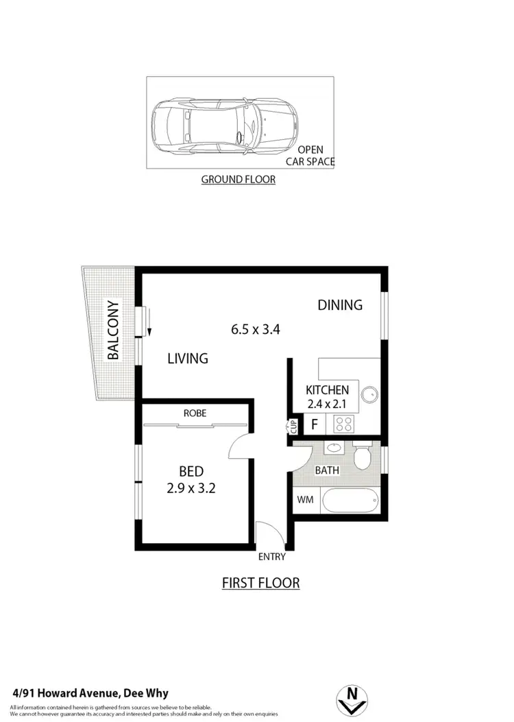 Floorplan of Homely apartment listing, 4/91 Howard Avenue, Dee Why NSW 2099