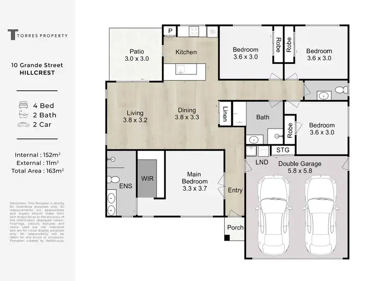 Floorplan of Homely house listing, 10 Grande Street, Hillcrest QLD 4118