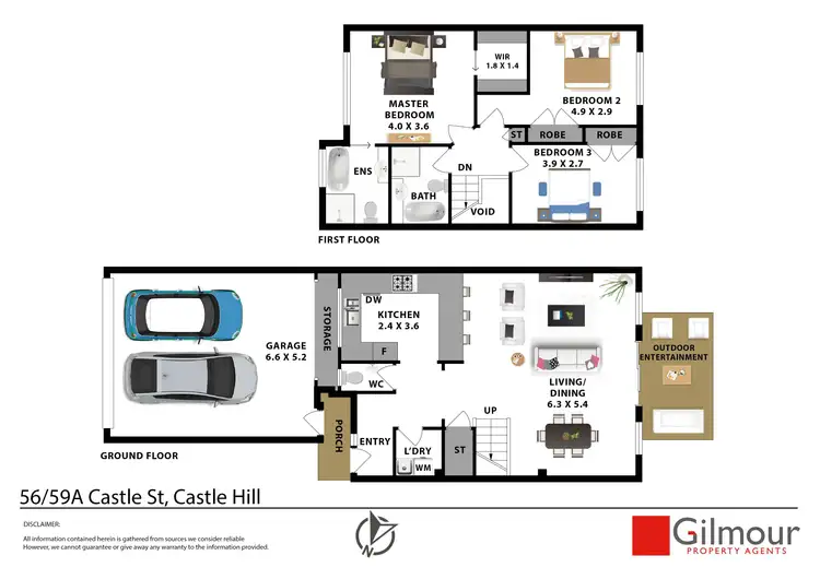Floorplan of Homely townhouse listing, 56/59A Castle Street, Castle Hill NSW 2154