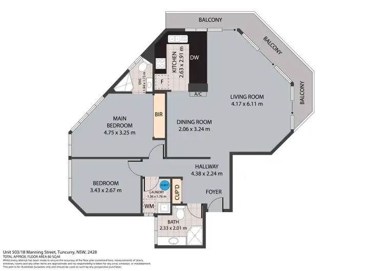 Floorplan of Homely unit listing, 503/18-20 Manning Street, Tuncurry NSW 2428