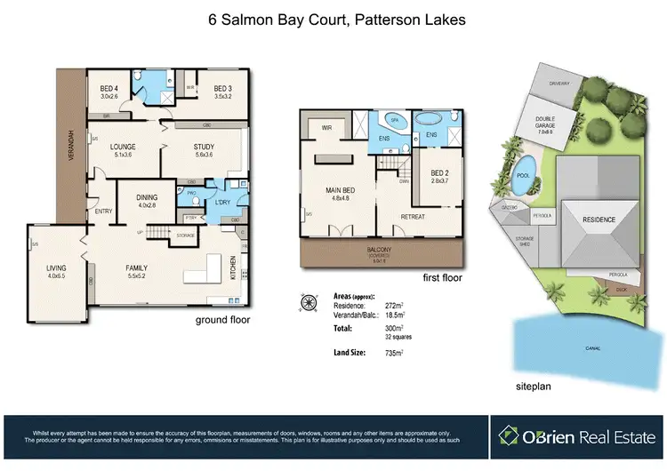Floorplan of Homely house listing, 6 Salmon Bay, Patterson Lakes VIC 3197