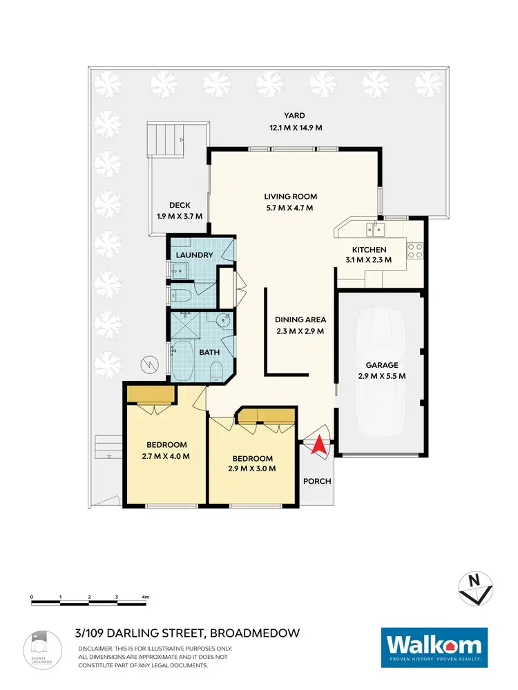 Floorplan of Homely villa listing, 3/109 Darling Street, Broadmeadow NSW 2292
