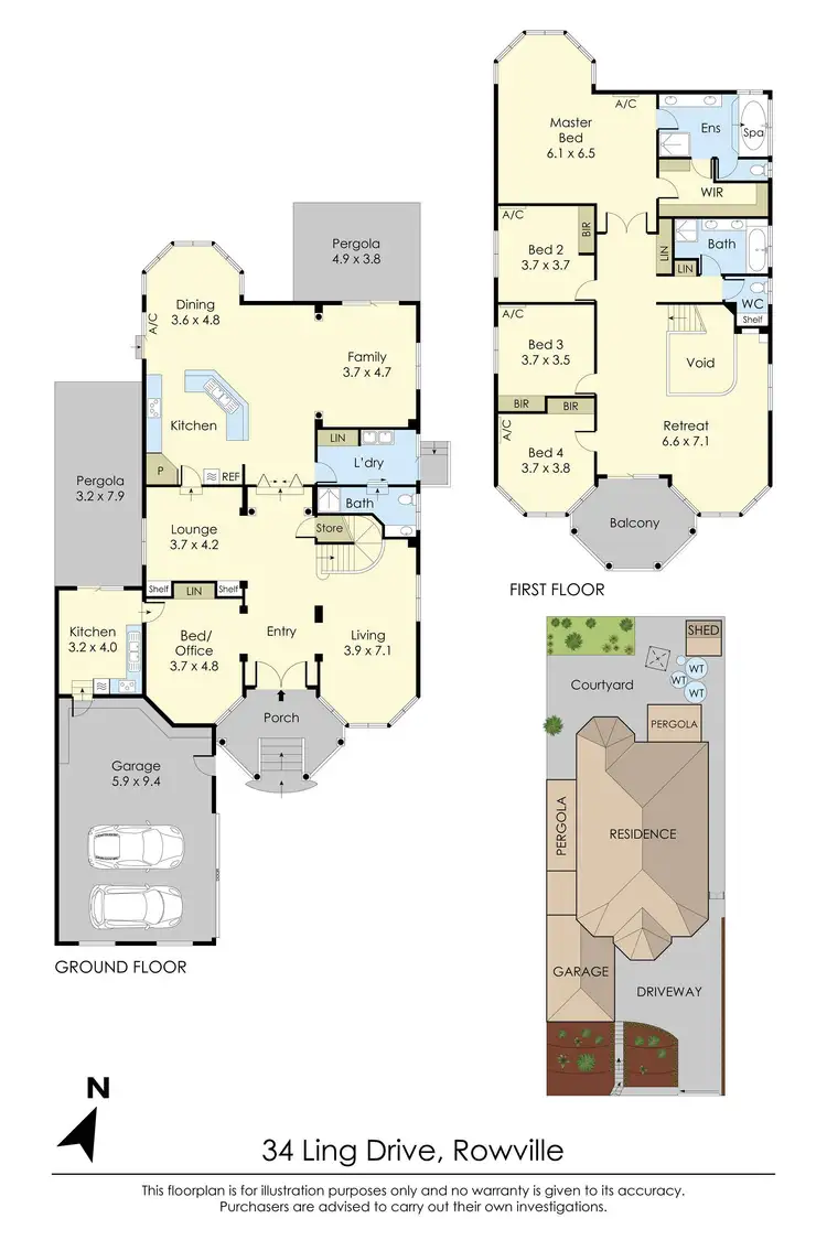 Floorplan of Homely house listing, 34 Ling Drive, Rowville VIC 3178