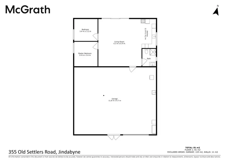Floorplan of Homely rural property listing, 355 Old Settlers Road, Jindabyne NSW 2627