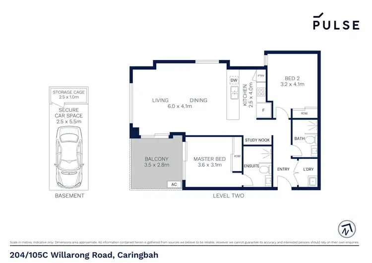 Floorplan of Homely apartment listing, 204/105C Willarong Road, Caringbah NSW 2229