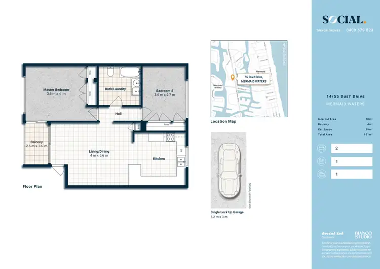 Floorplan of Homely unit listing, 14/55 Duet Drive, Mermaid Waters QLD 4218