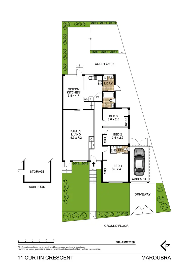 Floorplan of Homely house listing, 11 Curtin Crescent, Maroubra NSW 2035