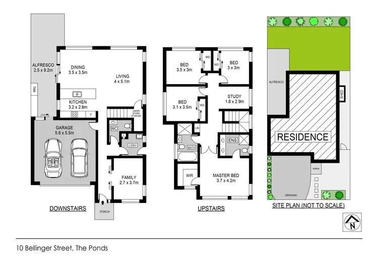 Floorplan of Homely house listing, 10 Bellinger Street, The Ponds NSW 2769