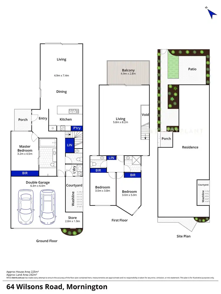 Floorplan of Homely house listing, 64 Wilsons Road, Mornington VIC 3931