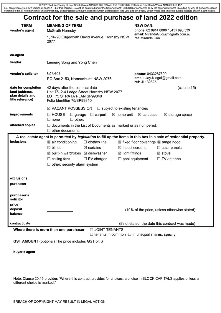 Floorplan of Homely apartment listing, 75/2-4 Lodge Street, Hornsby NSW 2077