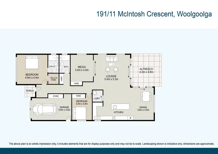 Floorplan of Homely retirement listing, 191/11 McIntosh Crescent, Woolgoolga NSW 2456