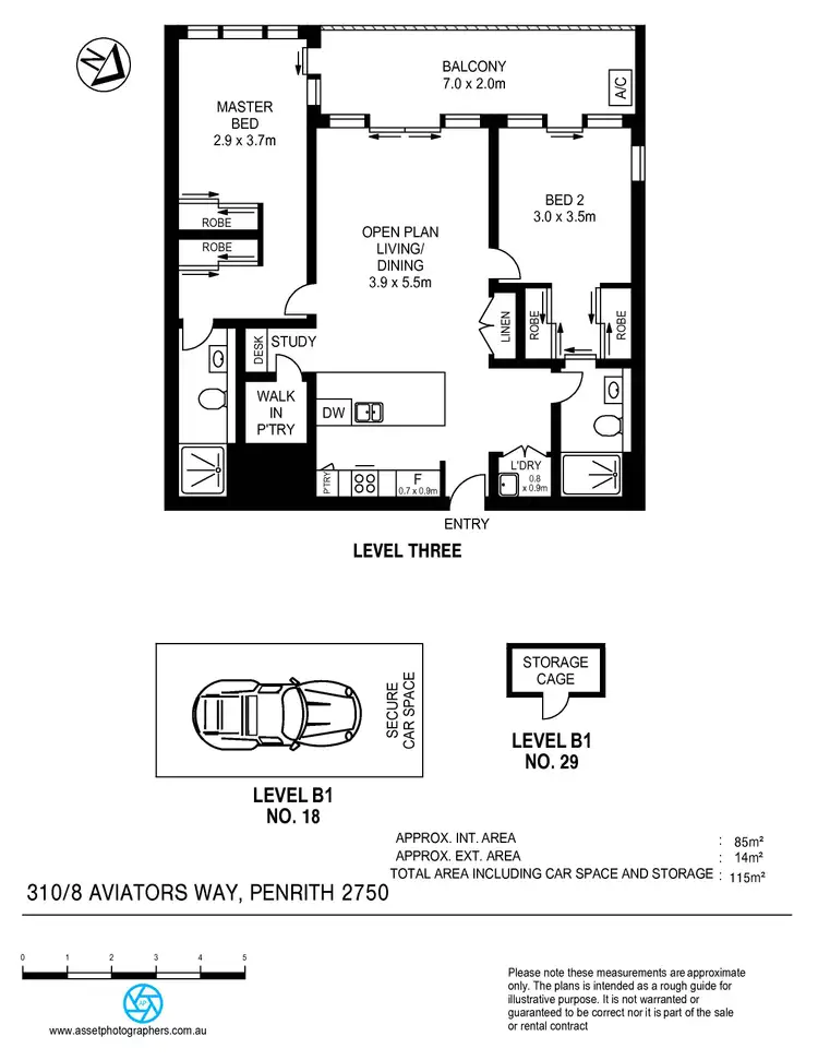 Floorplan of Homely apartment listing, 310/8 Aviators Way, Penrith NSW 2750