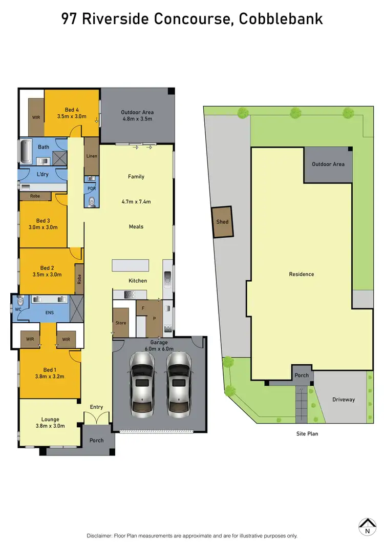 Floorplan of Homely house listing, 97 Riverside Concourse, Cobblebank VIC 3338