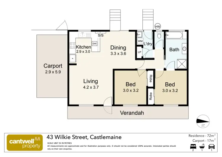 Floorplan of Homely house listing, 43 Wilkie Street, Castlemaine VIC 3450