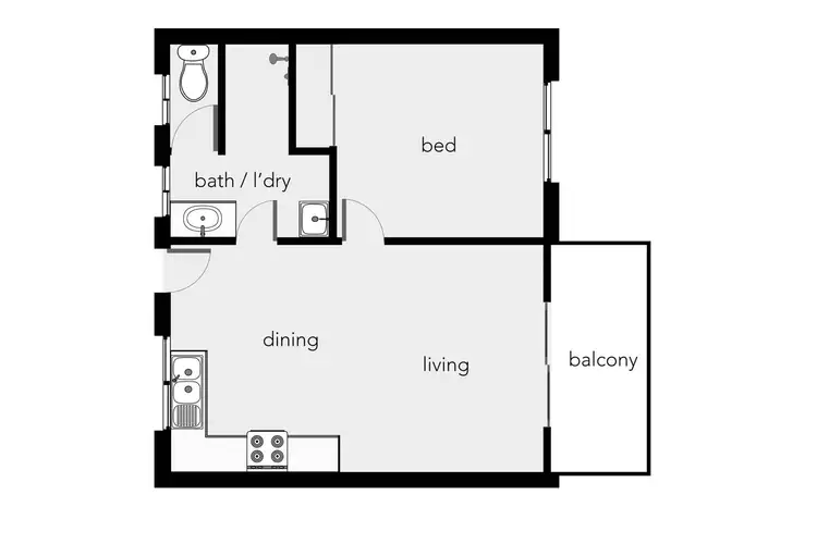 Floorplan of Homely unit listing, 13/71-73 Moore Street, Trinity Beach QLD 4879