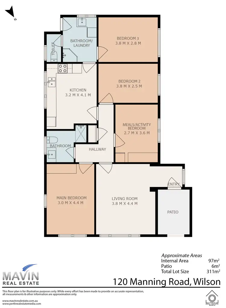 Floorplan of Homely house listing, 120 Manning Road, Wilson WA 6107