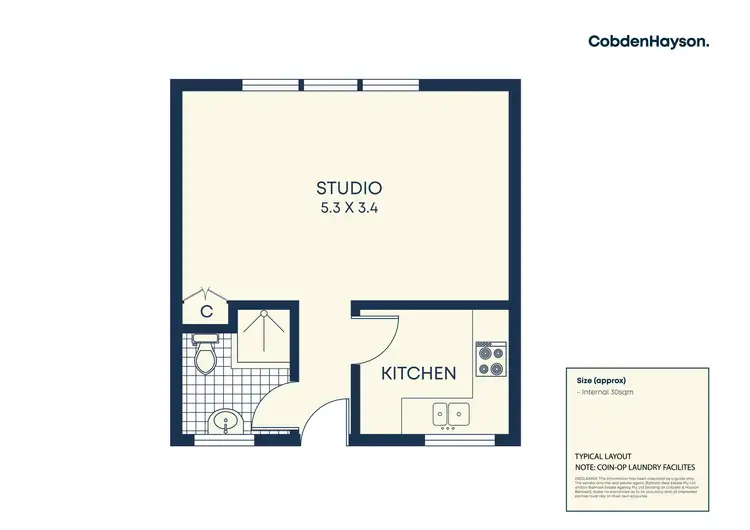 Floorplan of Homely studio listing, 20/189 Darling Street, Balmain NSW 2041