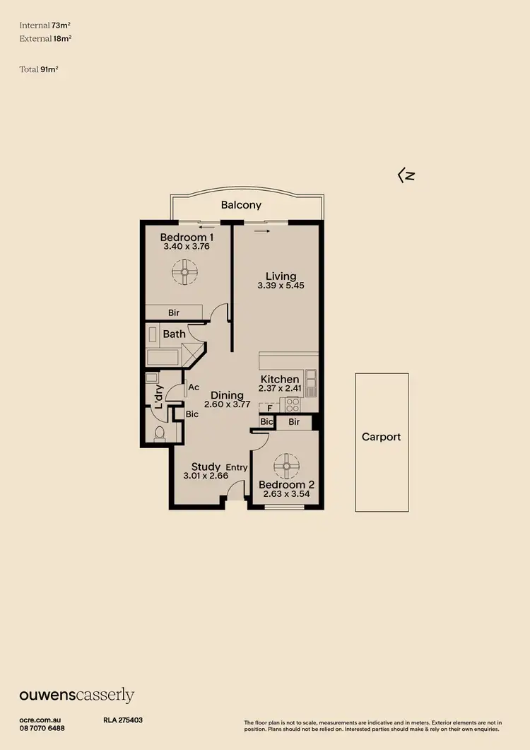 Floorplan of Homely apartment listing, Unit 25/177 Angas Street, Adelaide SA 5000