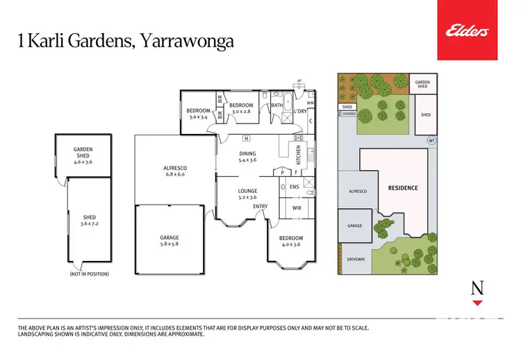 Floorplan of Homely house listing, 1 Karli Gardens, Yarrawonga VIC 3730