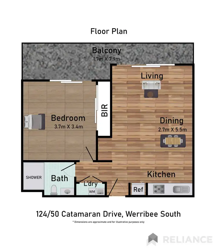 Floorplan of Homely apartment listing, 124/050 Catamaran Drive, Werribee South VIC 3030