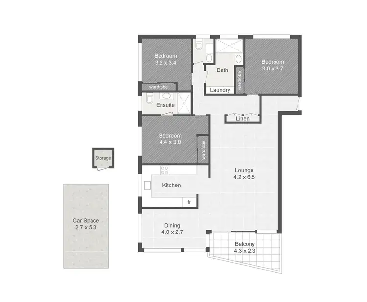 Floorplan of Homely unit listing, 1/100 The Esplanade, Burleigh Heads QLD 4220