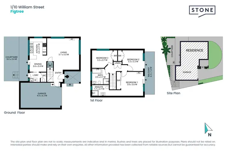 Floorplan of Homely townhouse listing, 1/10 William Street, Figtree NSW 2525