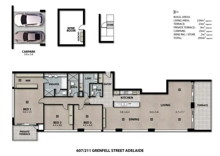 Floorplan of Homely apartment listing, 607/211 Grenfell Street, Adelaide SA 5000