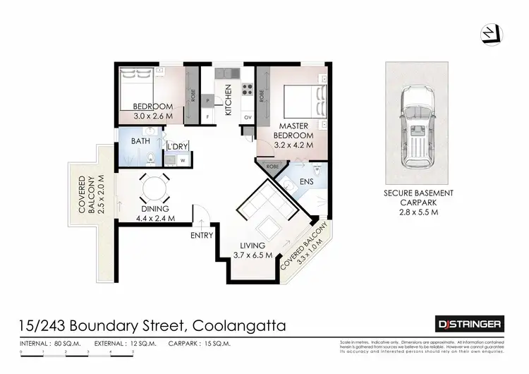 Floorplan of Homely unit listing, 15/243 Boundary Street, Rainbow Bay QLD 4225