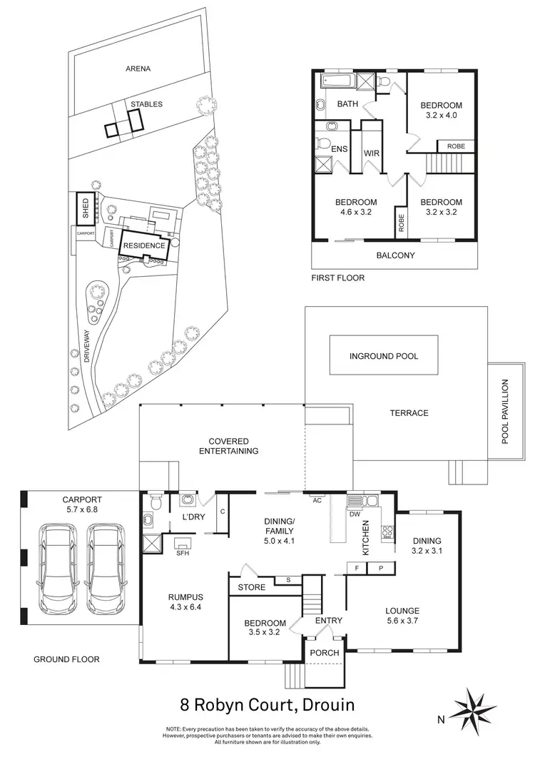 Floorplan of Homely house listing, 8 Robyn Court, Drouin VIC 3818
