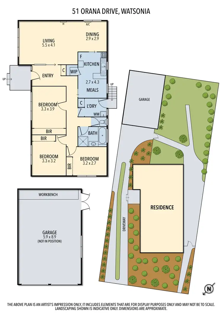 Floorplan of Homely house listing, 51 Orana Drive, Watsonia VIC 3087