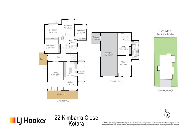 Floorplan of Homely house listing, 22 Kimbarra Close, Kotara NSW 2289