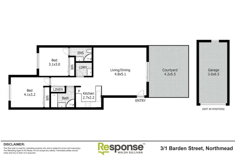 Floorplan of Homely unit listing, 3/1 Barden Street, Northmead NSW 2152