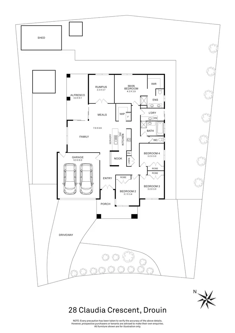 Floorplan of Homely house listing, 28 Claudia Crescent, Drouin VIC 3818